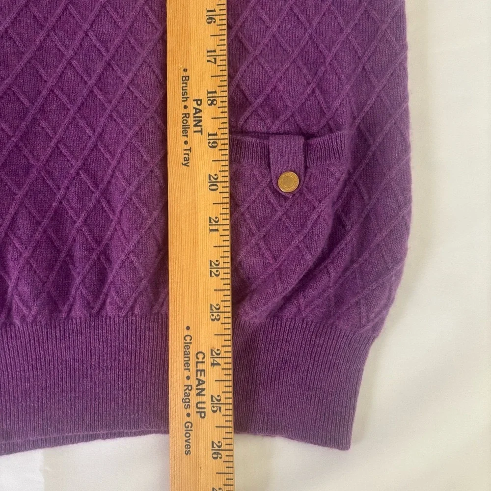 Men’s Bobby Jones 100% Cashmere Argyle Sweater Vest Purple XL Golf Preppy
